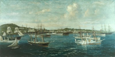 Corredores de Bloqueo en el Puerto de St. George, Bermuda, c.1861-65 de William Torgerson